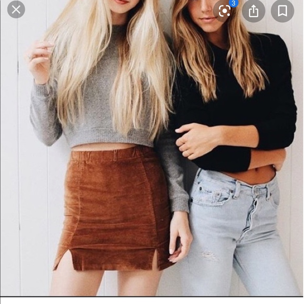 RARE VINTAGE Brandy Melville Corduroy Mini Skirt
